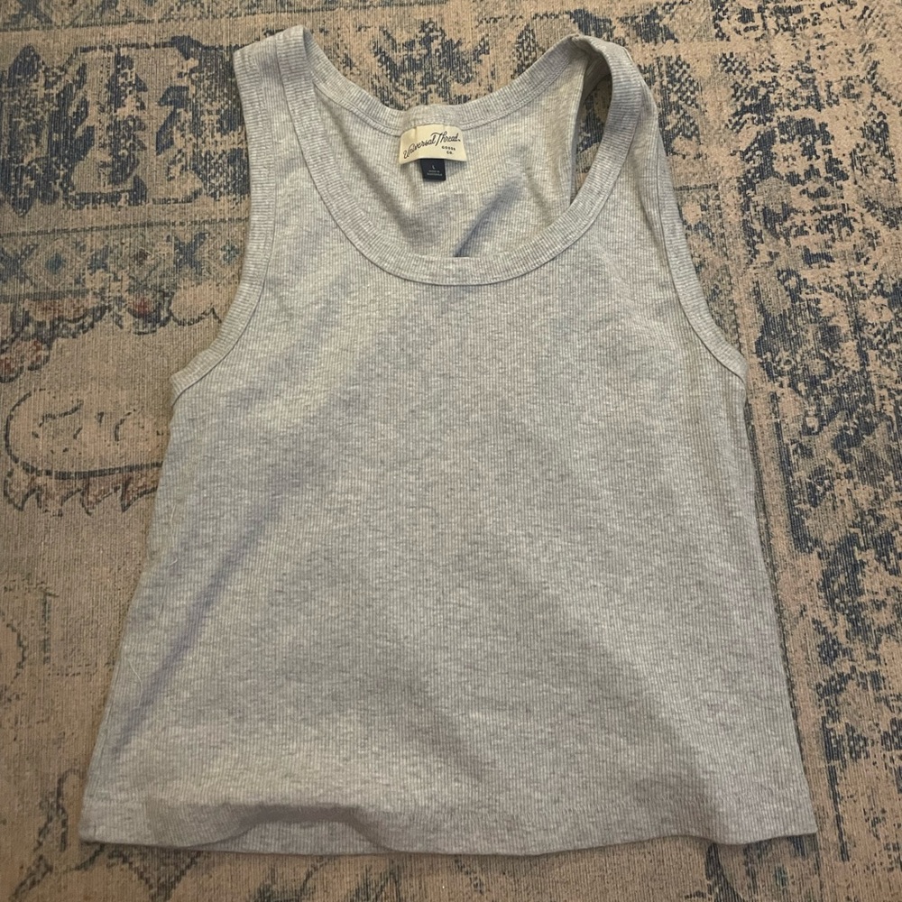Universal Thread Light Gray Ribbed Tank Top